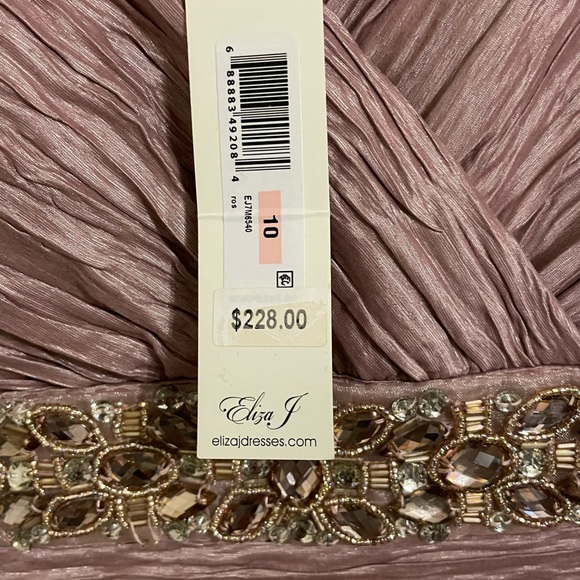 Eliza J Dress - Mauve with Sequin Size 10 - New - Picture 4 of 7